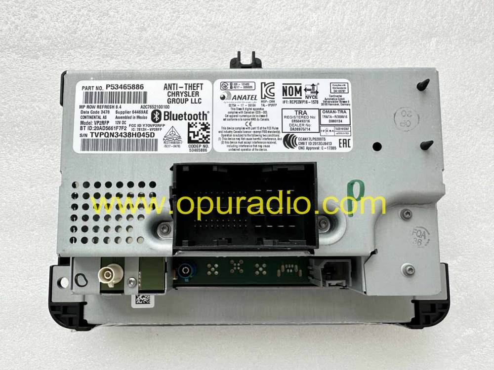 CONTINENTAL AS 8.4 Touch Display JEEP COMPASS Navigation Radio Carplay Andriod Auto VP2RFP