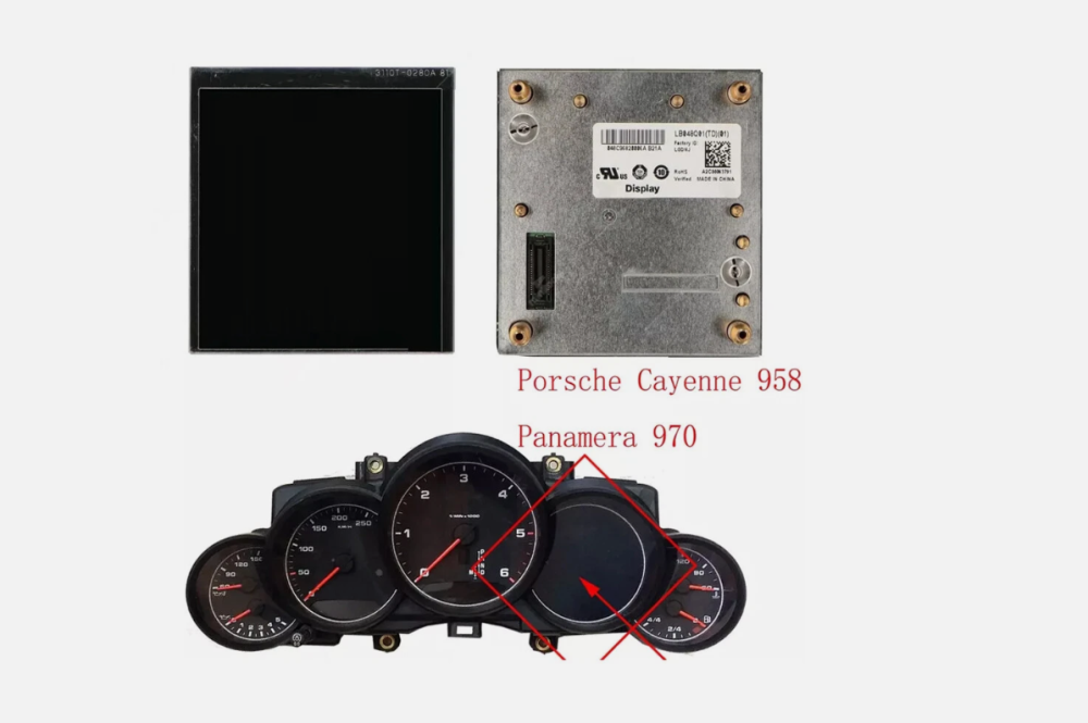 LCD for Porsche Cayenne 958 Panamera 970 Boxster Cayman Carrera Instrument Cluster Speedometer
