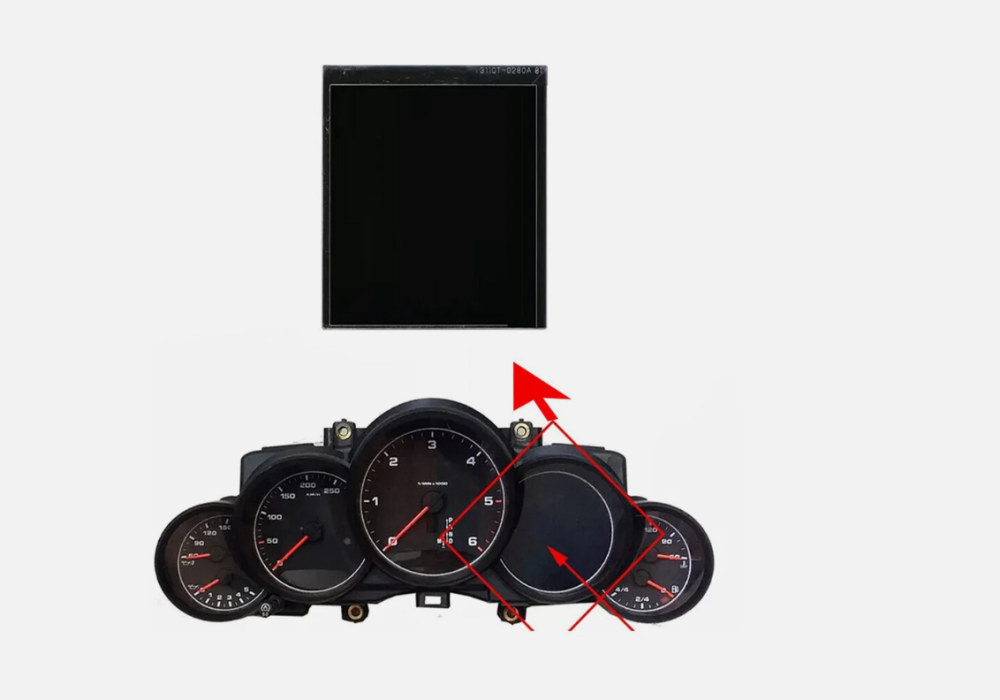 LCD for Porsche Cayenne 958 Panamera 970 Boxster Cayman Carrera Instrument Cluster Speedometer