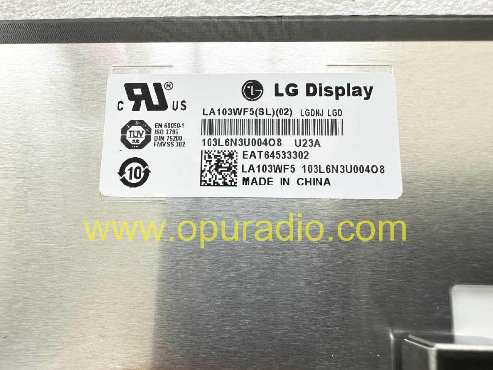 LG Display LA103WF5 SL02 Touch Screen for 2022-2024 Hyundai Tucson Car Navigation 10inch