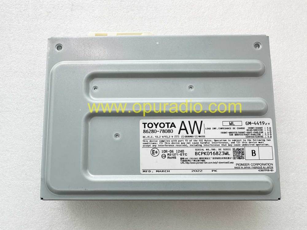 2022-2025 Lexus NX250 NX350 NX450H Amplifier TOYOTA 86280-78080 AMP ES350