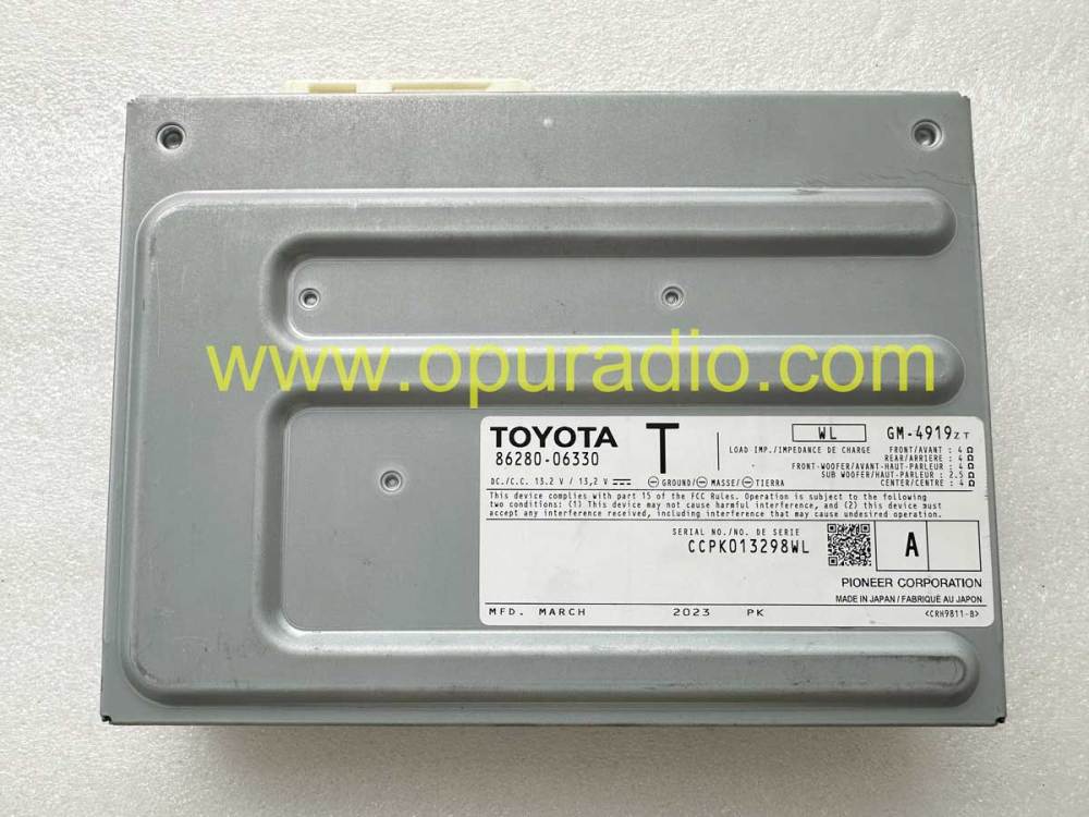 2022-2024 LEXUS ES NX LIFT  AUDIO AMPLIFIER 86280-33420 MOST AMP 86280-06330