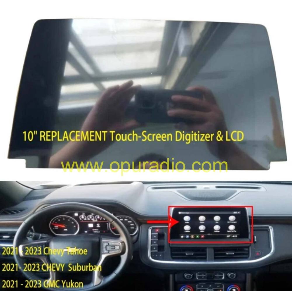 Install 10" touch LCD screen on 2021-2023 Chevy Tahoe GMC Yukon XL factory navigation radio