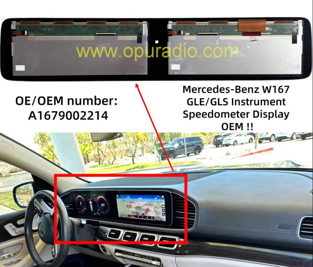 LCD Display Touch Screen for Mercedes-Benz W167 X167 GLE GLS Instrument & Navi