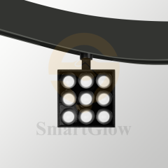 【SG20-R65-9SG】Smart Circular Megnetic Track Grille Light
