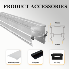【SGL01】Stretch Ceiling Aluminium Profile for Indoor LED Linear Recessed Lighting Wall Wash LED Recessed Light