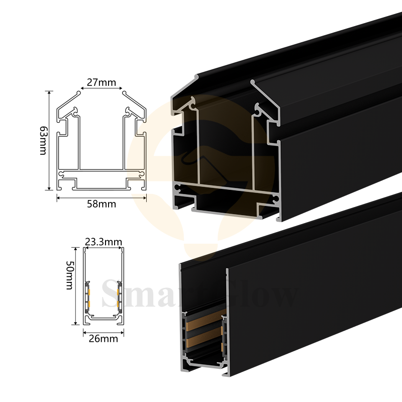【SGM03】Stretch Ceiling Lights Profiles Recessed Magnetic Light Track