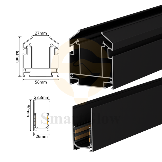 【SGM03】Stretch Ceiling Lights Profiles Recessed Magnetic Light Track