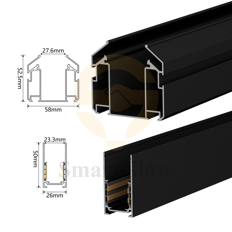 【SGM04】DC220V Led Magnetic Track Lighting Aluminium Rail System