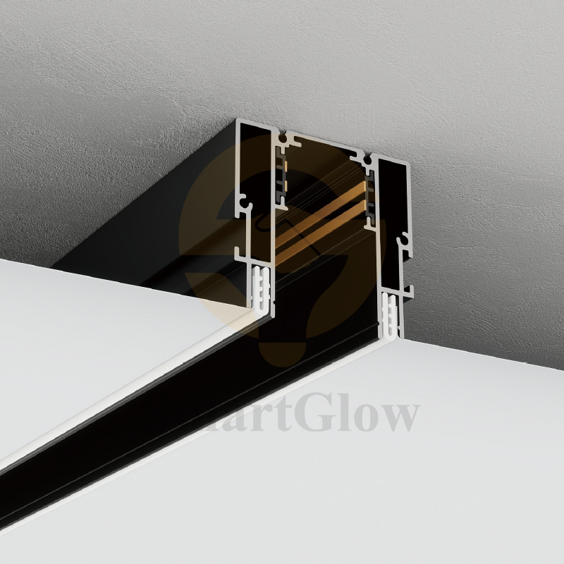 【SGM06】Wholesale Price Stretch Ceiling Profile Recessed PVC Film Magnetic Lighting Track