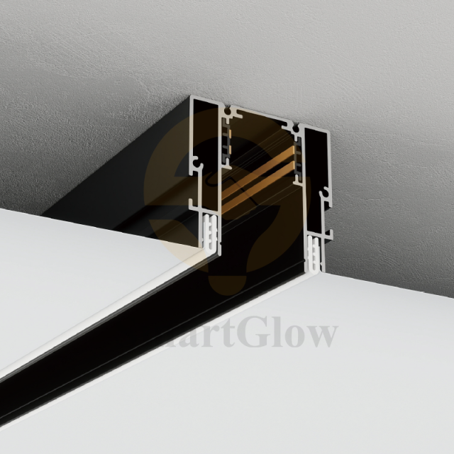 【SGM06】Wholesale Price Stretch Ceiling Profile Recessed PVC Film Magnetic Lighting Track