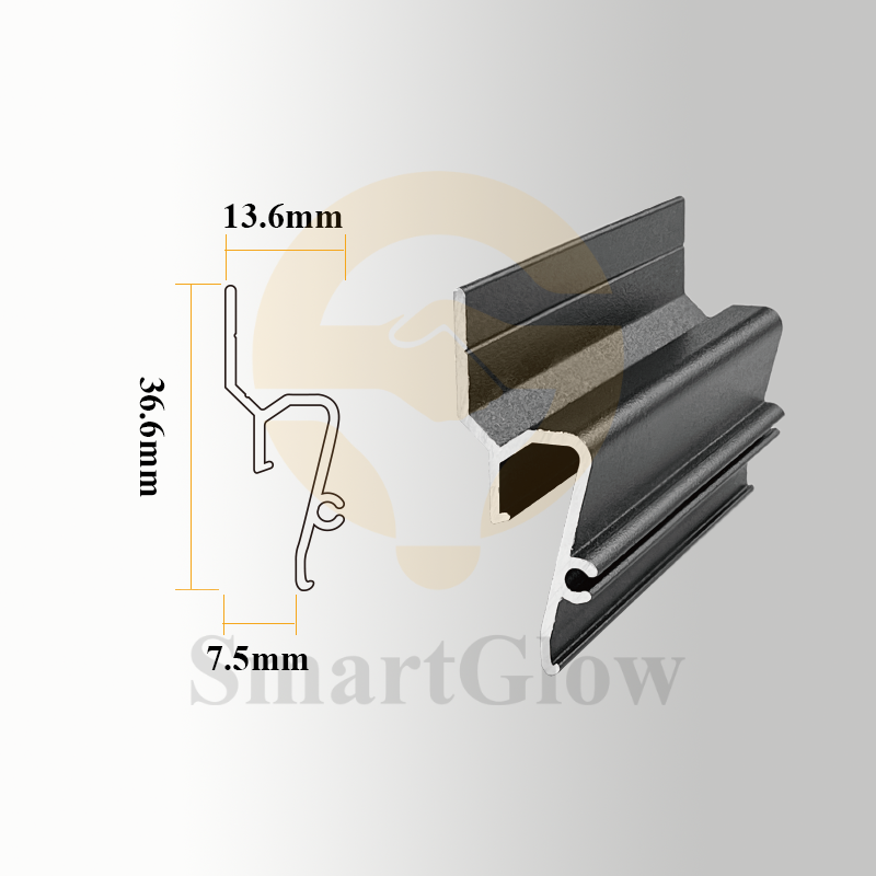 【SGW01】Wall Wash Trimless Led Strips Linear Lighting PVC Stretch Ceiling Profile