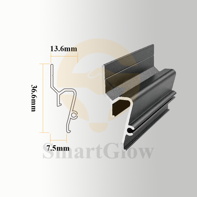 【SGW01】Wall Wash Trimless Led Strips Linear Lighting PVC Stretch Ceiling Profile