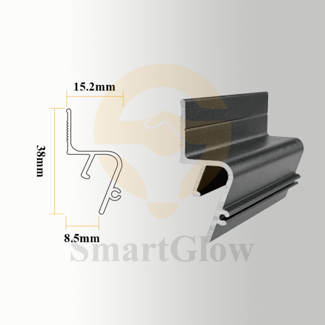 【SGW02】Wall Stretch PVC Film Ceiling Aluminum Profile for LED Strips Lighting