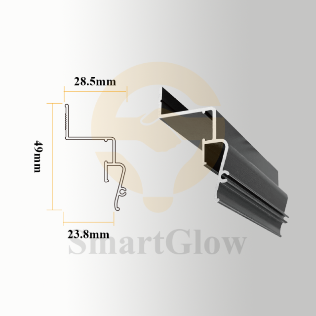 【SGW03】Wall Stretch Ceiling Profile for Seamless Recessed LED Strips Lighting