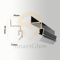 【SGW04】PVC Film Wall Stretch Ceiling Led Strips Lighting Aluminum Profiles