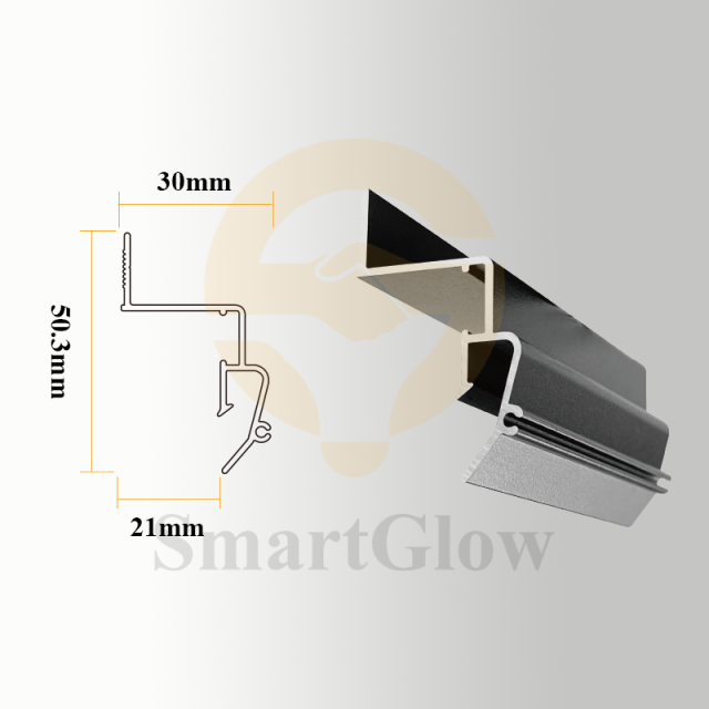 【SGW04】PVC Film Wall Stretch Ceiling Led Strips Lighting Aluminum Profiles