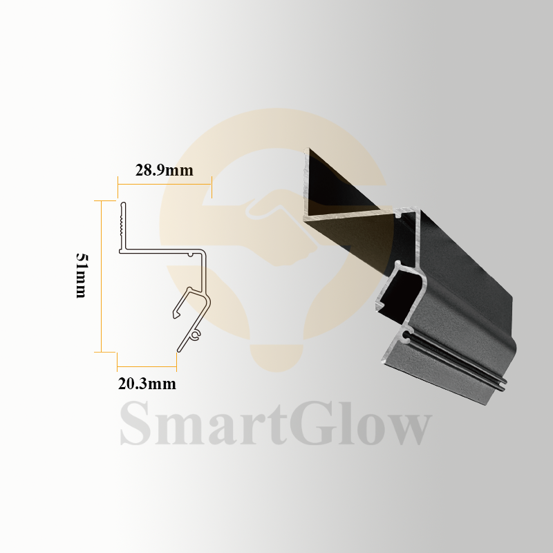 【SGW05】PVC Stretch Ceiling LED Strips Lighting Wall Aluminum Profile