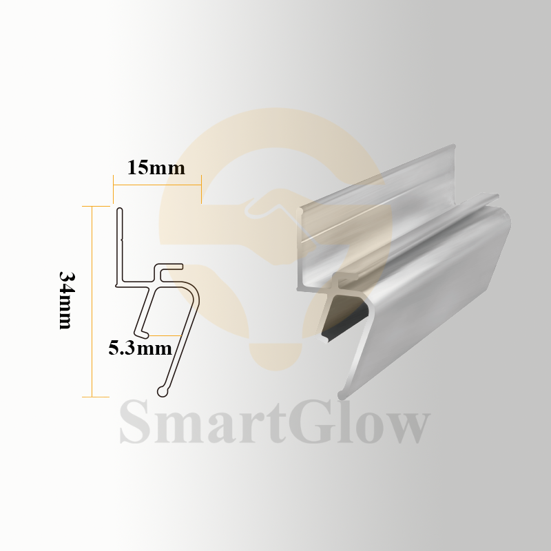 【SGW06】Recessed Linear LED Strips Stretch Ceiling Profile for Wall