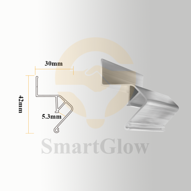 【SGW07】Stretch Tension Wall Aluminum Profiles With Led Strips Lighting