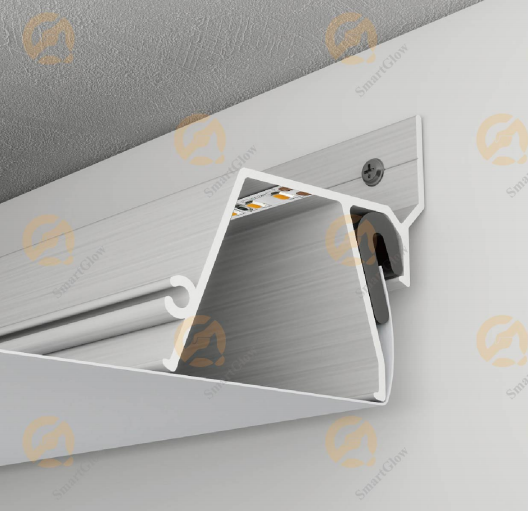 【SGW08】Wall Stretch Tension Aluminum Profile for Recessed LED Strip Lighting