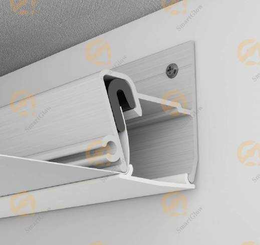 【SGW09】Custom Stretch Ceiling Aluminum Profile for LED Light Strip linear Lighting