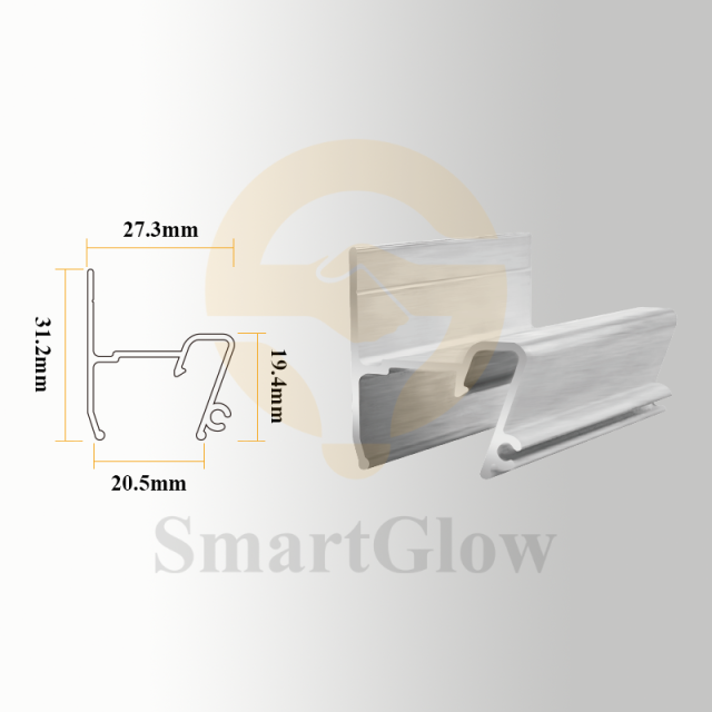 【SGW09】Custom Stretch Ceiling Aluminum Profile for LED Light Strip linear Lighting