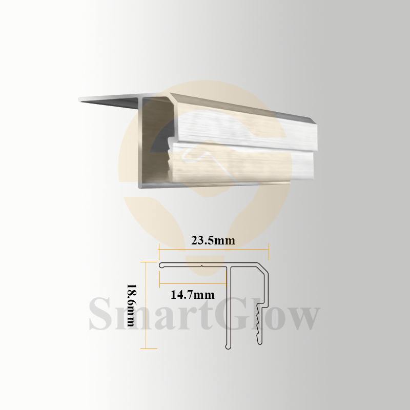 【SGW15】Wall Stretch Profile for Trimless Led Strip Linear Recessed Lighting