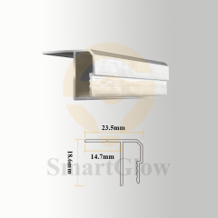 【SGW15】Wall Stretch Profile for Trimless Led Strip Linear Recessed Lighting