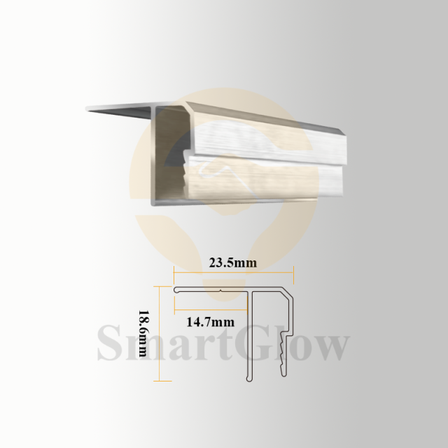 【SGW15】Wall Stretch Profile for Trimless Led Strip Linear Recessed Lighting