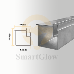 【SGW16】LED Stretch Fabric Ceiling Perimeter Wall Linear Lighting Aluminum Profile