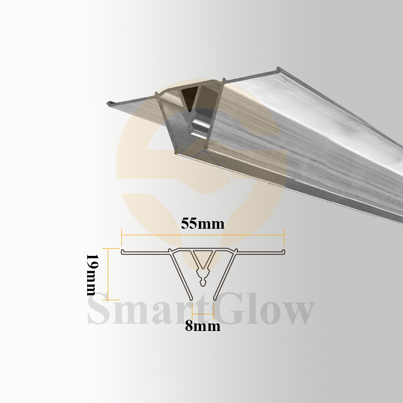 【SGW17】LED Recessed Perimeter Lighting Stretch Suspended Ceiling Aluminium Profile manufacturers