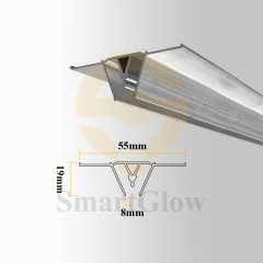 【SGW17】LED Recessed Perimeter Lighting Stretch Suspended Ceiling Aluminium Profile manufacturers