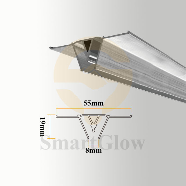 【SGW17】LED Recessed Perimeter Lighting Stretch Suspended Ceiling Aluminium Profile manufacturers