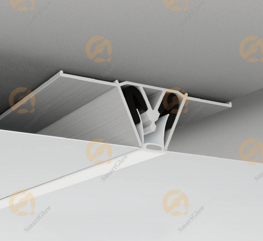 【SGW17】LED Recessed Perimeter Lighting Stretch Suspended Ceiling Aluminium Profile manufacturers