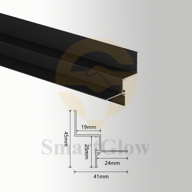 【SGW25】Recessed Linear LED Strips Decorative Stretch Ceiling Wall Aluminum Profiles