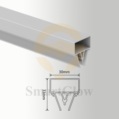 【SGW32】PVC Stretched Wall Profile Anodised Aluminum Extrusion Profiles