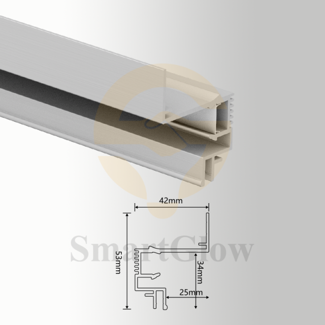 【SGW34】LED Linear Lighting Ceiling Stretch Tension Fabric Ceiling  Aluminum Profile