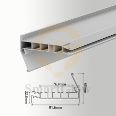 【SGC02】 Recessed LED Double Track Curtain Aluminium Profile Rail