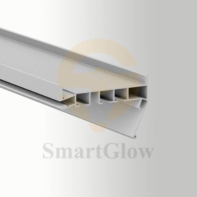 【SGC02】 Recessed LED Double Track Curtain Aluminium Profile Rail
