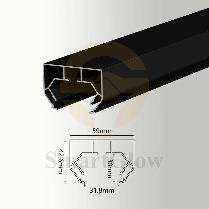 【SGC03】Built-in Ceiling Hidden Curtain Track PVC Film Stretch Ceiling Profile