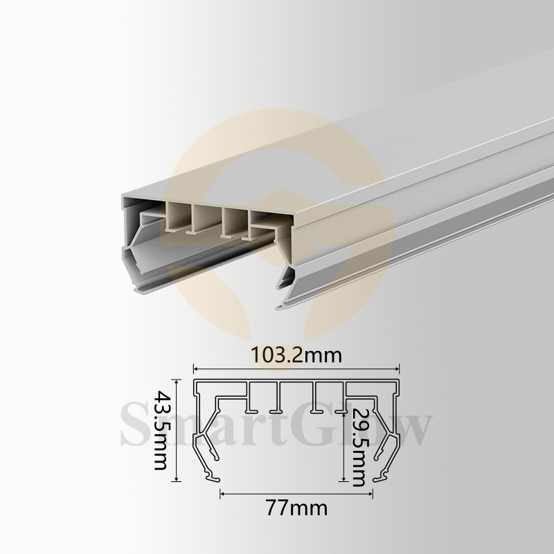 【SGC04】Ceiling Mount Recessed Curtain Track PVC Film Stretch Ceiling Anodized Profile