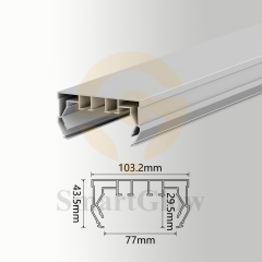 【SGC04】Ceiling Mount Recessed Curtain Track PVC Film Stretch Ceiling Anodized Profile