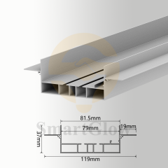 【SGC06】Recessed Curtain Double-line Track Rail Extrusion Aluminium Profile in Ceiling