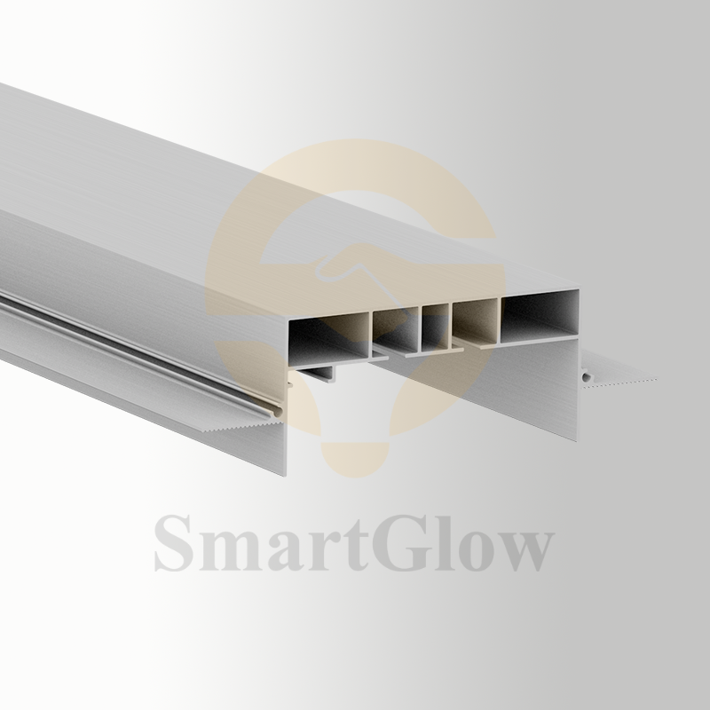 【SGC06】Recessed Curtain Double-line Track Rail Extrusion Aluminium Profile in Ceiling