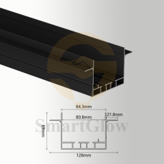 【SGC07】Custom Ceiling Recessed Mounted Curtain Double-line Track Rail Aluminum Profile