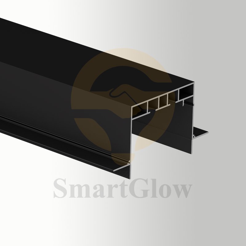 【SGC07】Custom Ceiling Recessed Mounted Curtain Double-line Track Rail Aluminum Profile