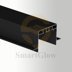 【SGC07】Custom Ceiling Recessed Mounted Curtain Double-line Track Rail Aluminum Profile