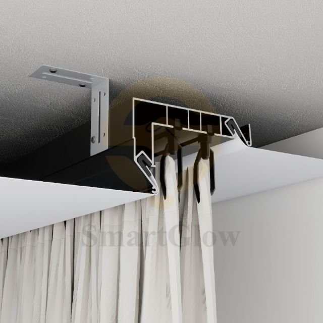 【SGC08】1m 2m PVC Stretch Ceiling Hidden Curtain Track  Aluminum Profile