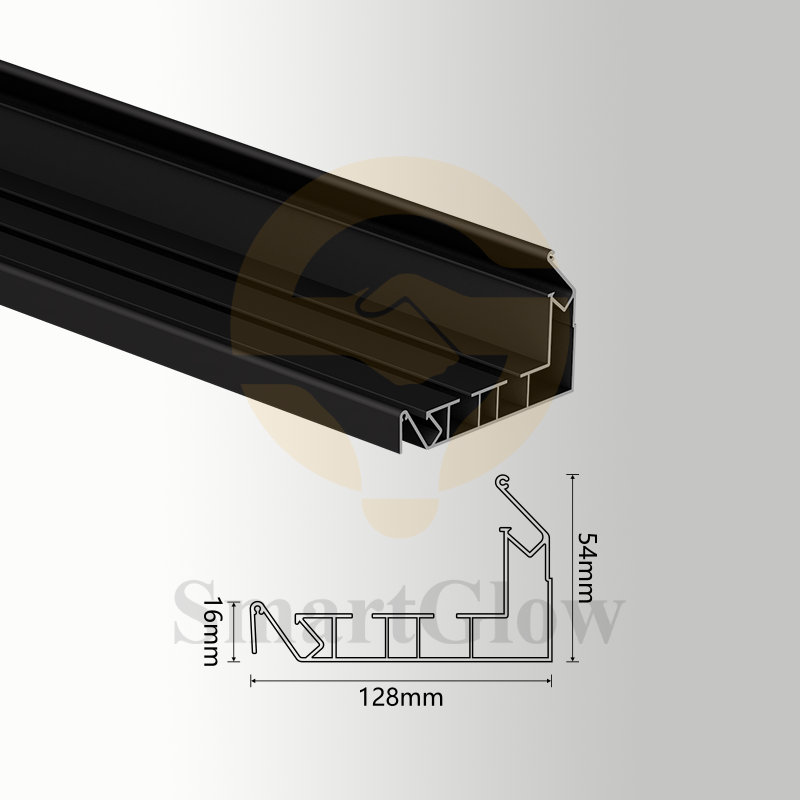 【SGC08】1m 2m PVC Stretch Ceiling Hidden Curtain Track  Aluminum Profile